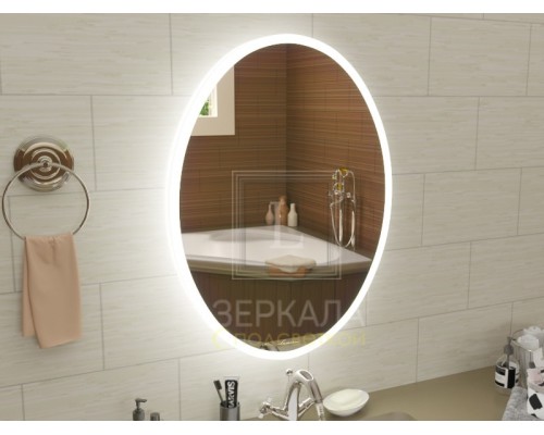 Овальное зеркало с подсветкой для ванной комнаты Авелино 40х60