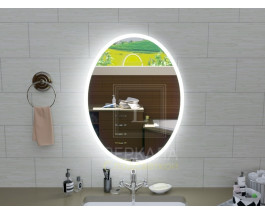Овальное зеркало в ванну с подсветкой Авелино 700х1000 мм
