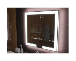 Зеркало с подсветкой лентой для ванной комнаты Новара 1000x1000 мм