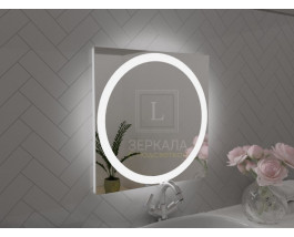 Зеркало в ванную комнату с подсветкой Палермо 100х100 см