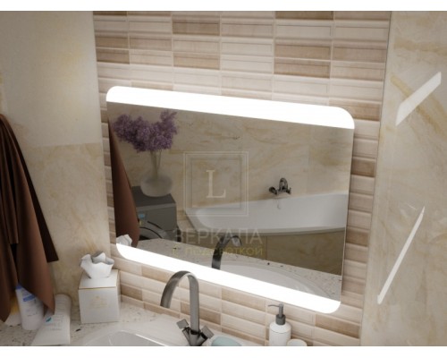 Зеркало с подсветкой для ванной комнаты Салерно 140-70 см