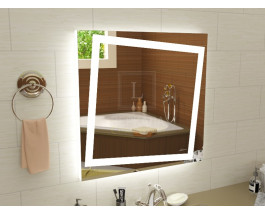 Квадратное LEd зеркало с подсветкой для ванной Торино 80x80 см
