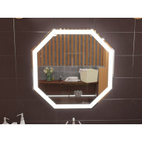 Зеркало в ванную комнату с подсветкой Тревизо 100х100 см