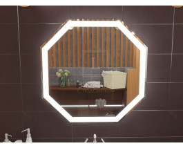 Зеркало в ванную комнату с подсветкой Тревизо 80х80 см