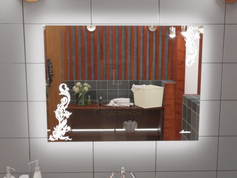 Зеркало для ванной с подсветкой Венеция 110х70 см