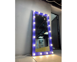 Гримерное зеркало с подсветкой 180х80 фиолетовое