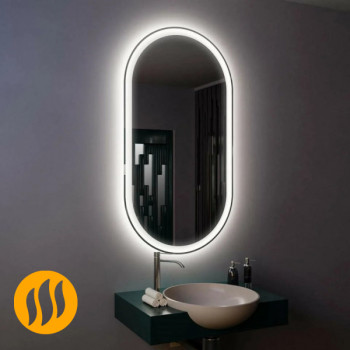 Зеркало в ванную комнату с подсветкой и подогревом Амати