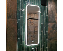 Зеркало с подсветкой для ванной комнаты Анкона Слим 135х45 см
