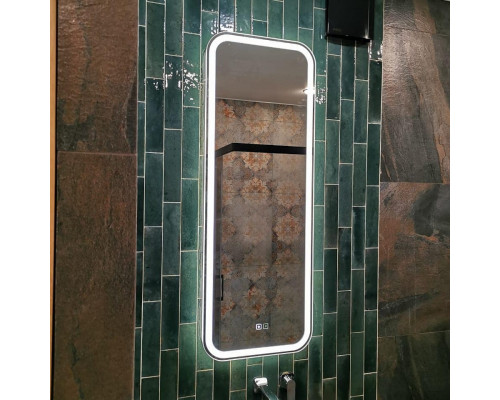 Зеркало с подсветкой для ванной комнаты Анкона Слим 135х45 см