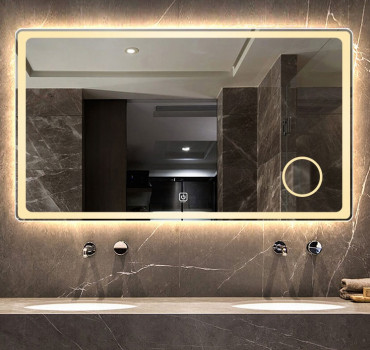Зеркало с подсветкой в ванной Анкона 135х70 см