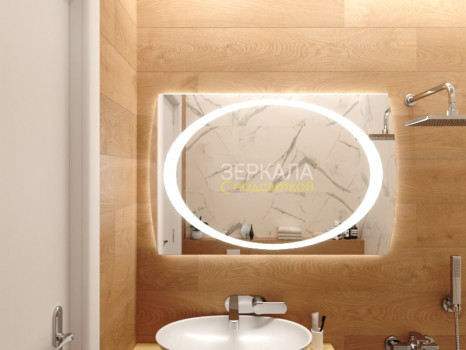 Зеркало для ванной с подсветкой Авелино СТ 70х50 см