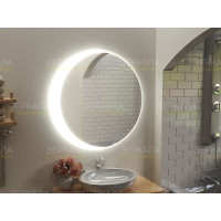 Зеркало в ванную комнату с подсветкой светодиодной лентой Бавено