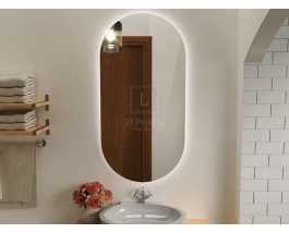 Овальное зеркало в ванную комнату с подсветкой Бикардо 700х1000 мм