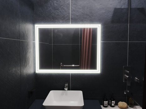 Зеркало для ванной с подсветкой Бологна 100х80 см