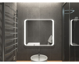 Зеркало в ванную комнату с подсветкой Болона 600х600 мм