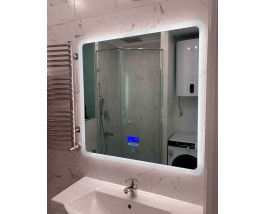 Умное зеркало в ванную комнату с подсветкой, часами и музыкой Катани Смарт