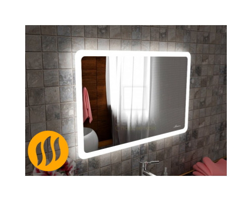 Зеркало с подсветкой и подогревом для ванной комнаты Катани