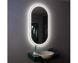 Овальное зеркало в ванную комнату с подсветкой Амати 900х1200 мм
