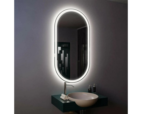 Зеркало с подсветкой настенное для ванной Данте 135х45 см