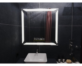 Зеркало в ванную комнату с подсветкой Диаманте 85х85 cм
