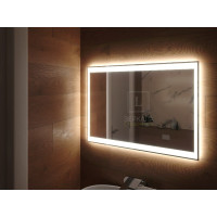 Зеркало в ванную комнату с подсветкой светодиодной лентой Инворио