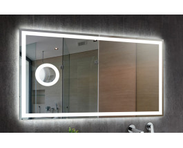 Зеркало с подсветкой и увеличением для ванной комнаты Люмиро