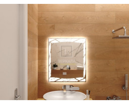 Зеркало с подсветкой для ванной комнаты Ночетта 850х850 мм