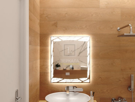 Зеркало с подсветкой для ванной комнаты Ночетта 65х65 см