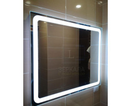 Зеркало для ванной комнаты с LED подсветкой Беллона 55х55