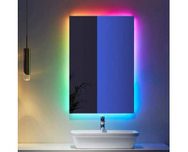 Зеркало с цветной RGB подсветкой для ванной комнаты Прайм Слим