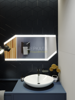Зеркало для ванной с подсветкой Спейс 135х75 см