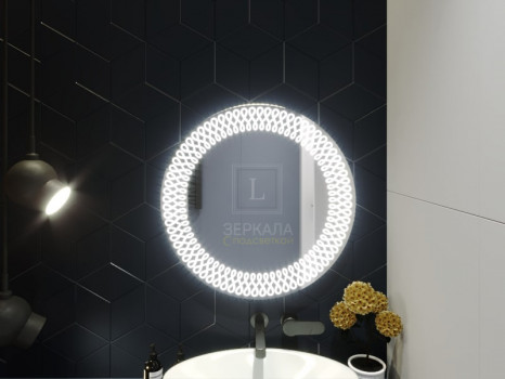 Зеркало с подсветкой для ванной комнаты Варедо 70 см