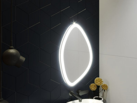 Овальное зеркало в ванну с подсветкой Васто 60х90 см