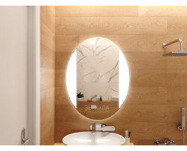 Овальное зеркало в ванну с подсветкой Верноле 500х800 мм