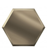 Шестигранная зеркальная плитка соты бронза 250х216 мм