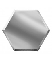 Шестигранная зеркальная плитка соты серебро 200х173 мм