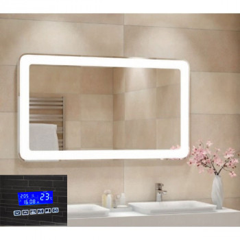 Умное зеркало в ванную комнату с подсветкой, часами и музыкой Милан Смарт