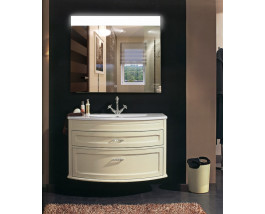 Зеркало в ванную с LED подсветкой Аврора размер 90х90 см