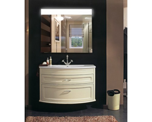 Зеркало в ванную с LED подсветкой Аврора размер 90 на 90 см