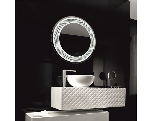 Круглое зеркало в ванную комнату с подсветкой Затмение