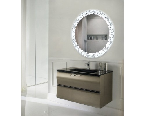 Зеркало в ванну с подсветкой лентой Эмма