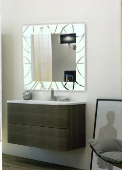 Современное зеркало для ванны с подсветкой Дакота