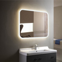 Зеркало в ванную с подсветкой Баско 80х60 (800х600)