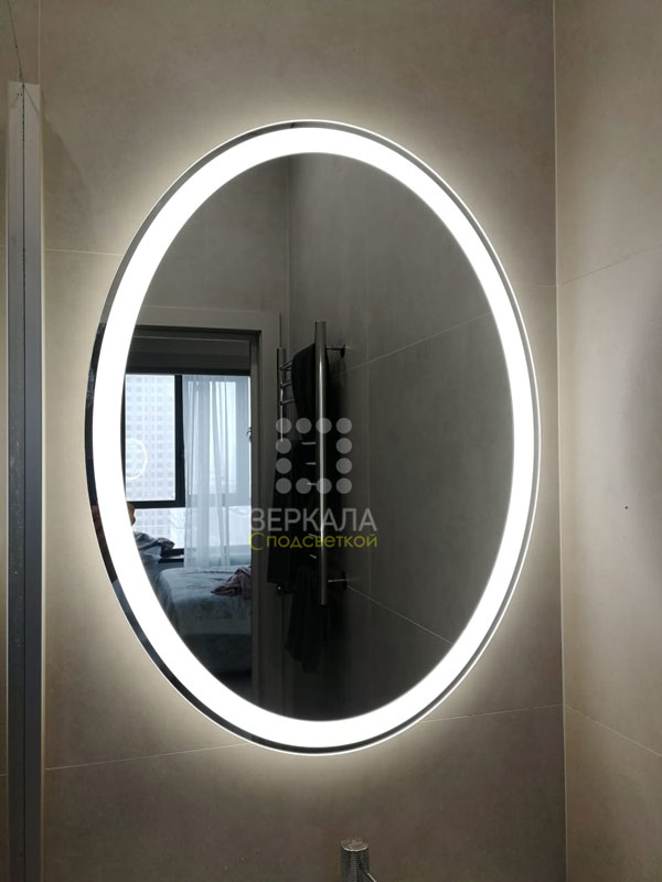 овальное зеркало для ванной комнаты с подсветкой Ронда