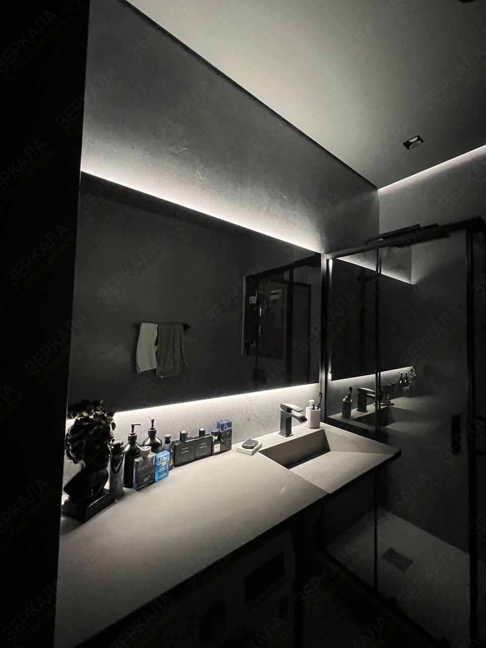 зеркало для ванной комнаты с внутренней подсветкой Прайм